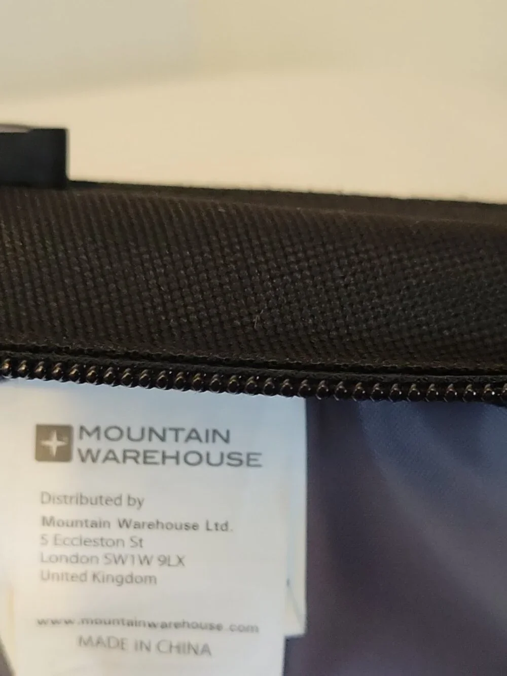 Mountain Warehouse Large Hiking Daypack Backpack Black/Gray Zip  Padded Straps